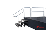 8,0 x 6,0 Meter Bühne mit Geländer und Treppe (Set)