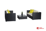 Tisch Modul - Rattan Lounge Serie Schwarz / Creme
