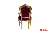 Barockstuhl Rot-Gold - Hochzeitsstuhl