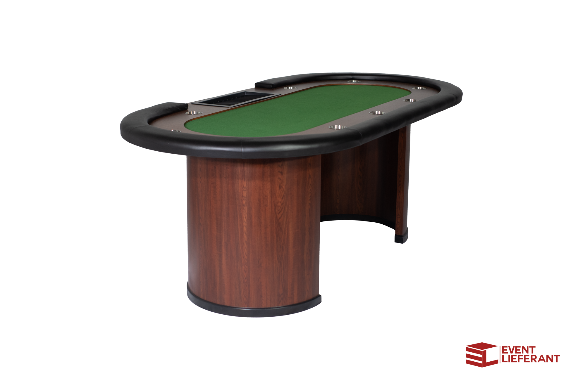 Grüner Pokertisch 213x106 cm, 1000 Laserchips, abschließbare Alu-Koffer