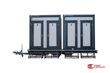 WC Anhänger ( 2x WC Container M auf PKW Trailer 5m )