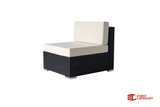 Sessel Modul - Rattan Lounge Serie Schwarz / Creme