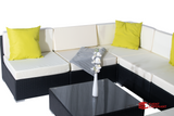 Couch Modul - Rattan Lounge Serie Schwarz / Creme